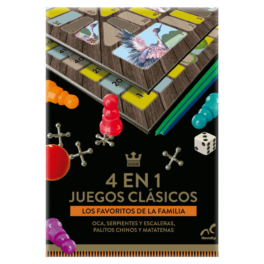Set de Juegos Clásicos 4 en 1 - Novelty Corp.