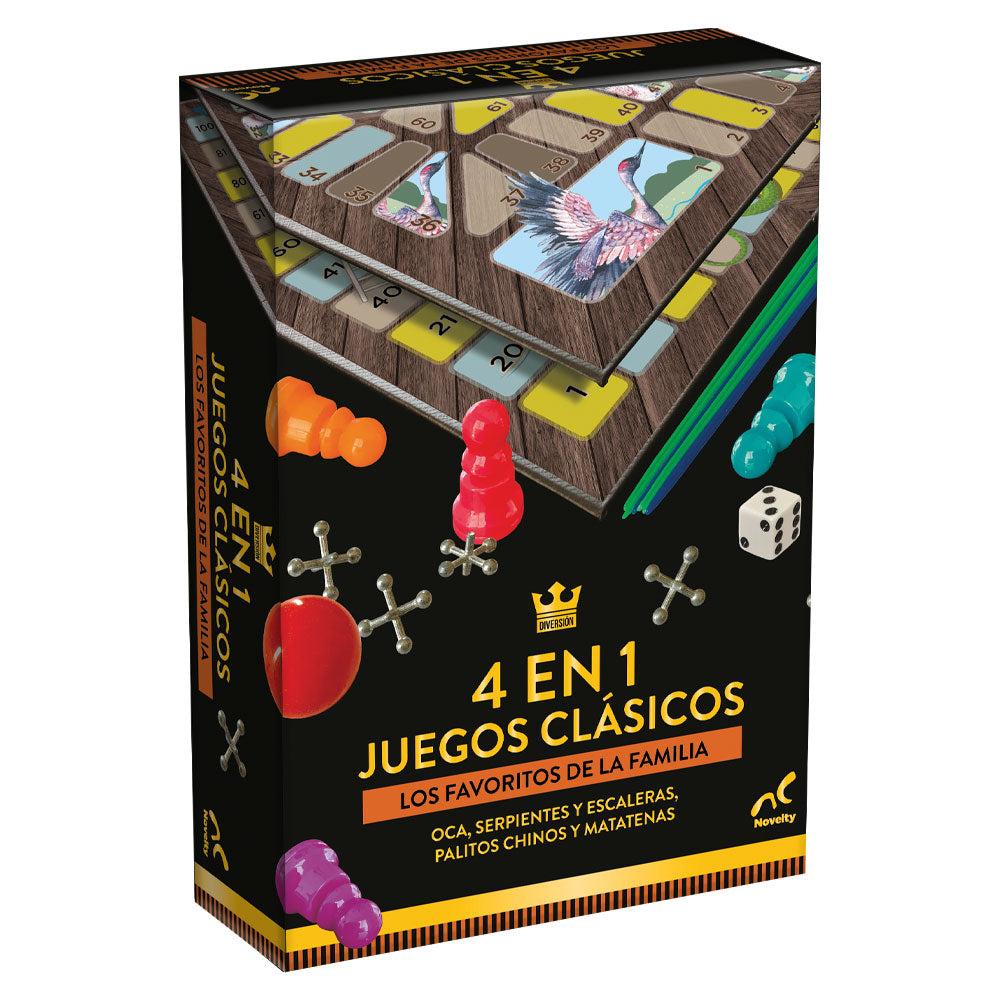 Set de Juegos Clásicos 4 en 1 - Novelty Corp.