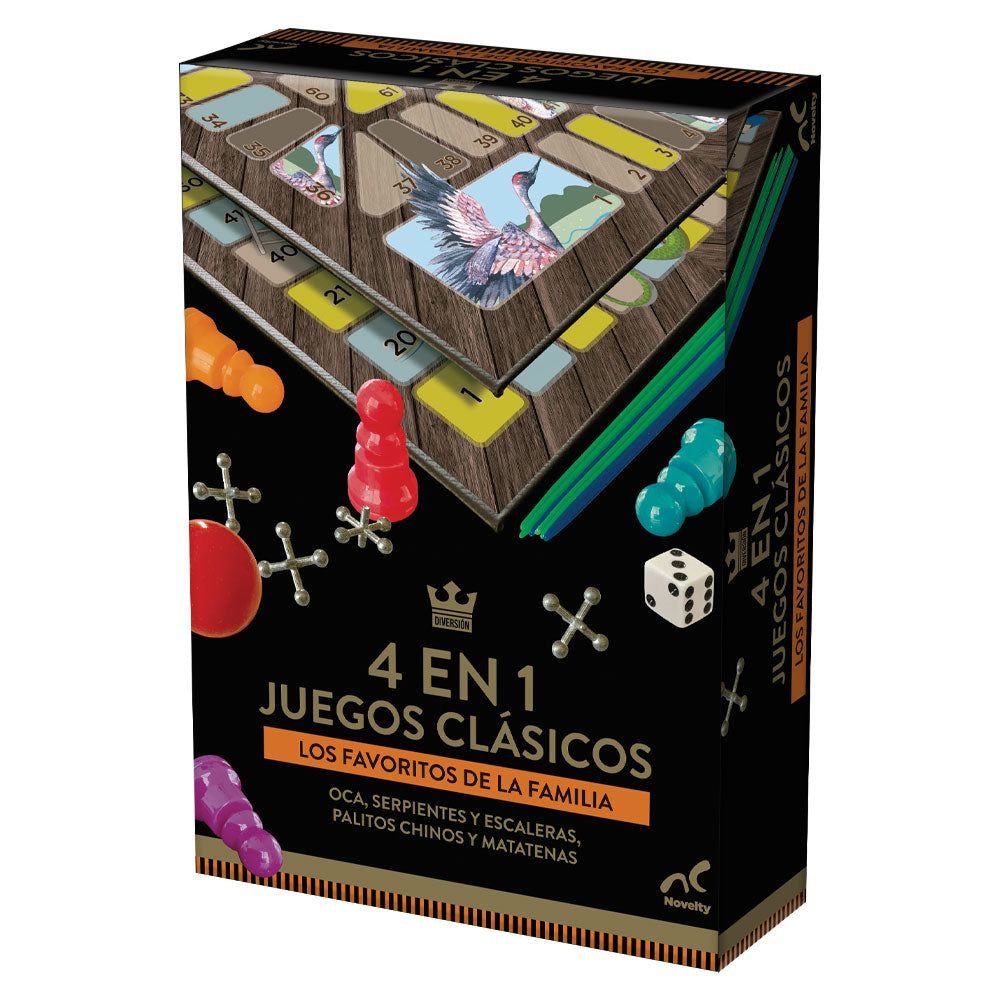 Set de Juegos Clásicos 4 en 1 - Novelty Corp.