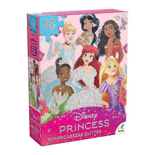Rompecabezas con Glitter de las Princesas de Disney - Novelty