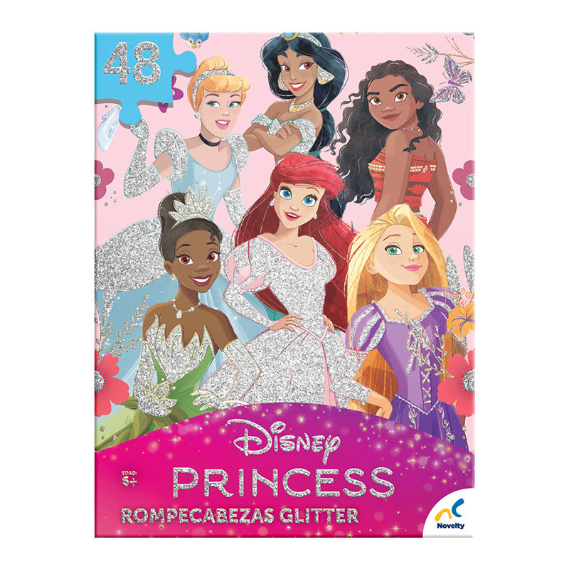 Rompecabezas con Glitter de las Princesas de Disney - Novelty