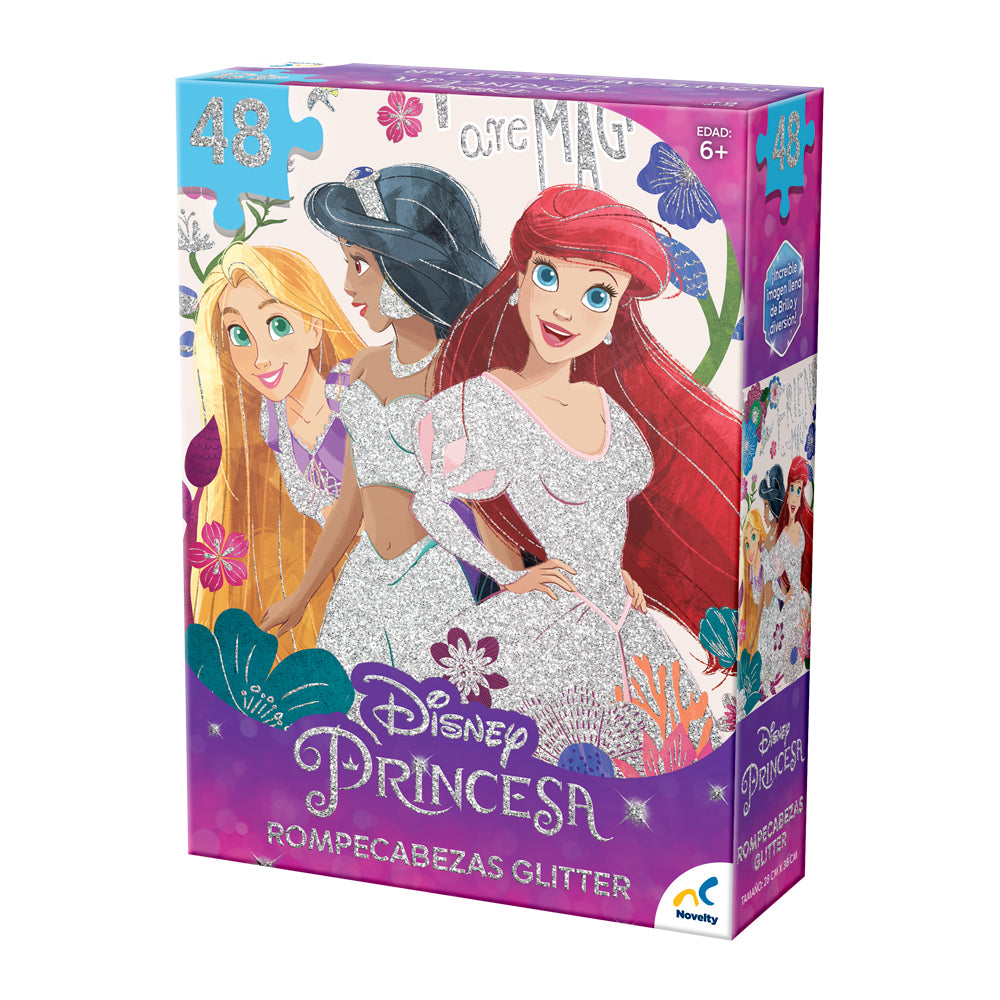 Rompecabezas con Glitter de las Princesas de Disney - Novelty - Novelty Corp.