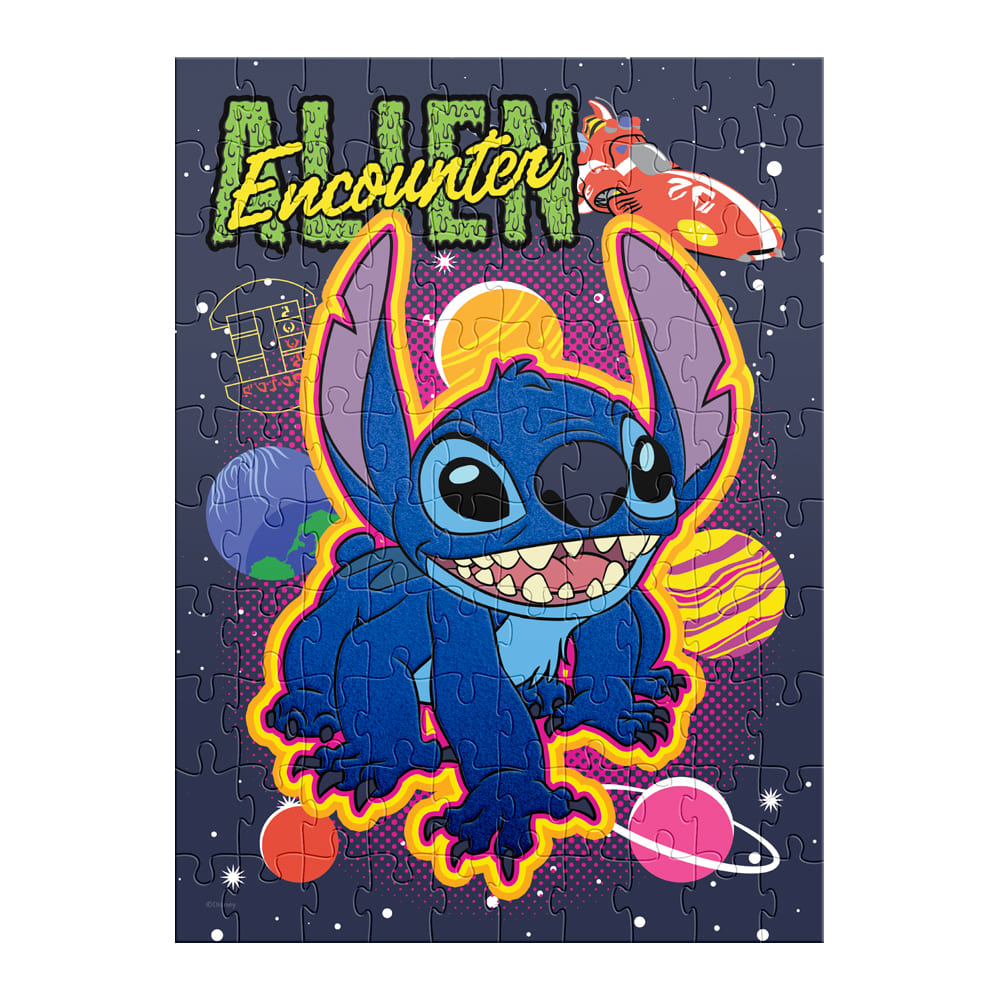 Rompecabezas Stitch Terciopelo 100 Piezas - Novelty Corp.