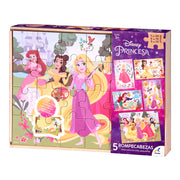 Rompecabezas 5 en 1 de Princesas - Novelty Corp.