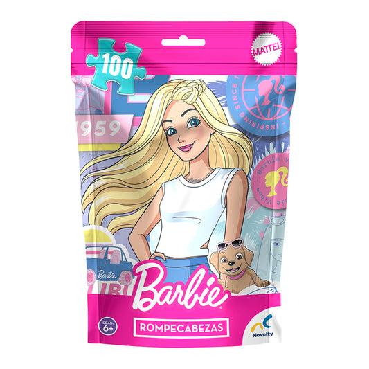 Rompecabezas en Bolsa Metalizada Barbie 100 Piezas