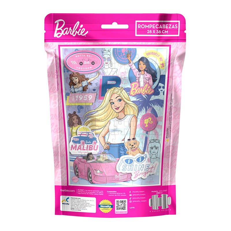 Rompecabezas en Bolsa Metalizada Barbie 100 Piezas
