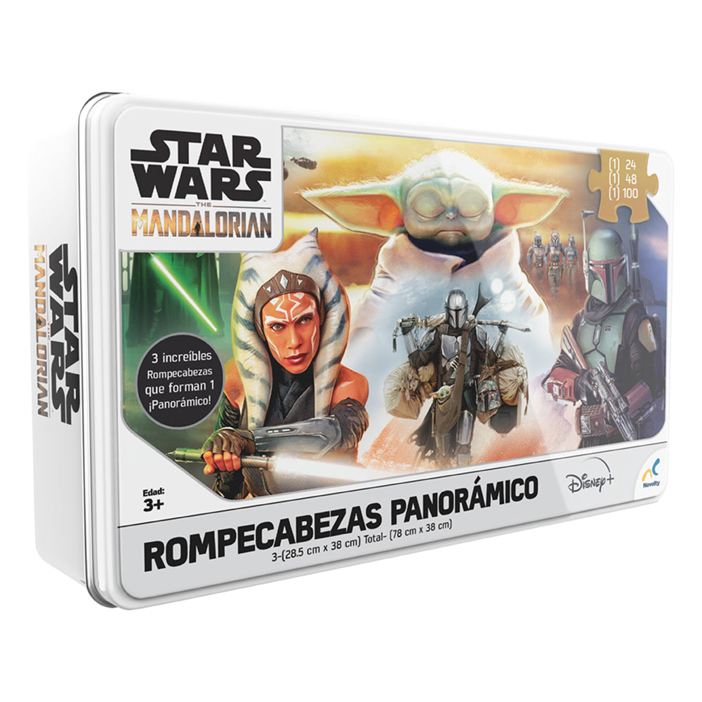 Rompecabezas Panorámico 3 en 1 de Star Wars The Mandalorian