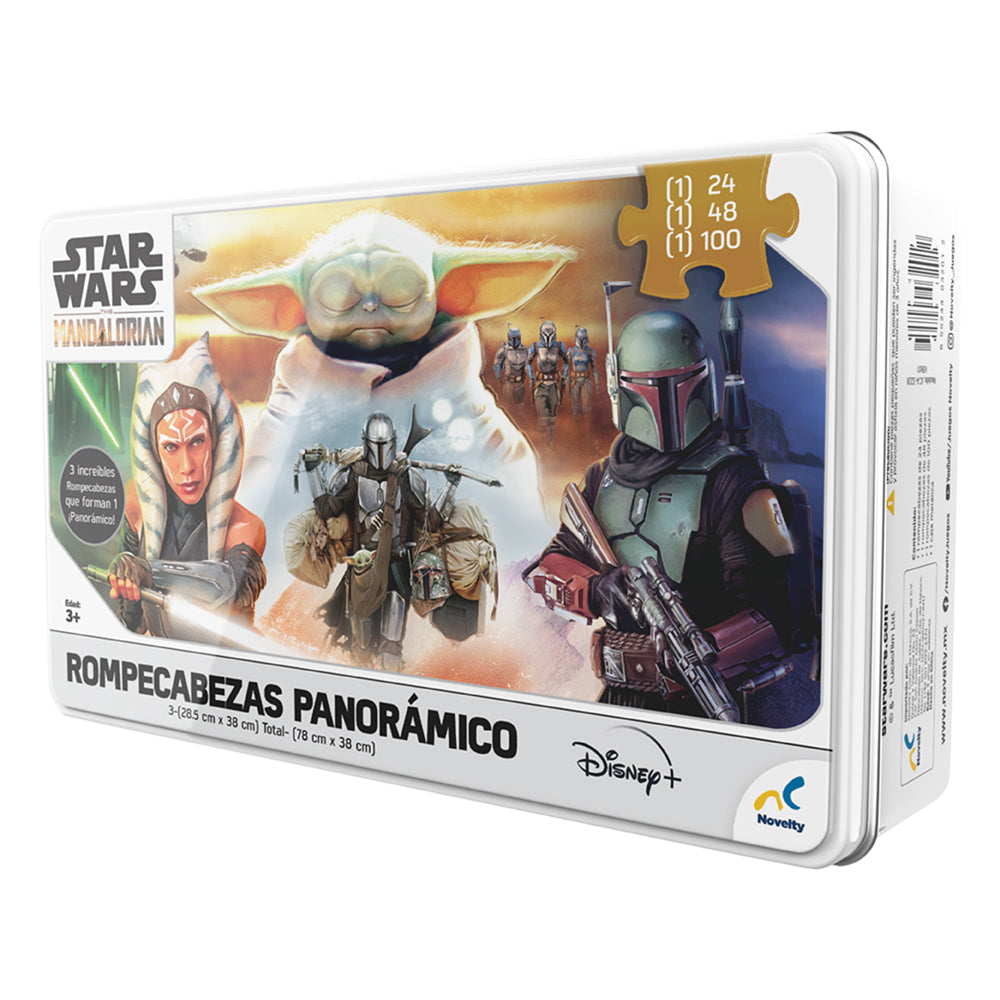 Rompecabezas Panorámico 3 en 1 de Star Wars The Mandalorian