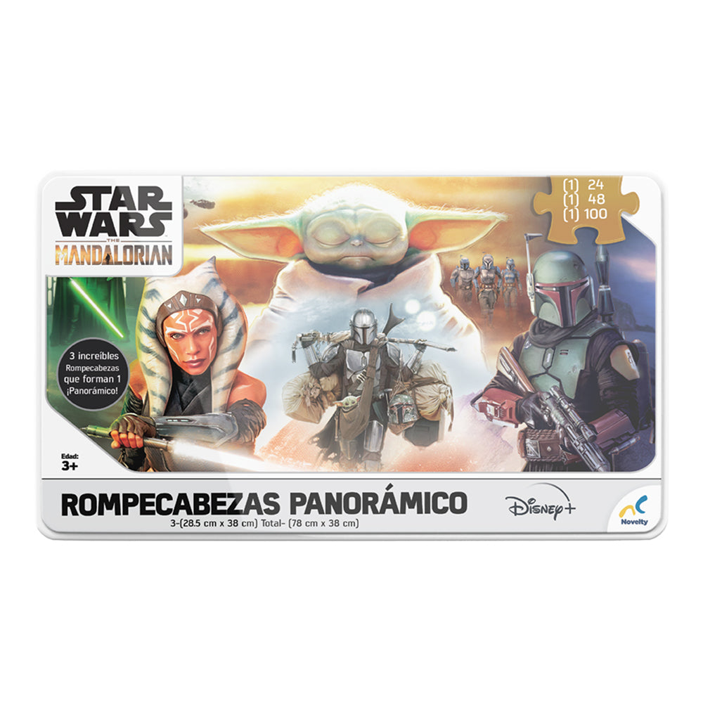 Rompecabezas Panorámico 3 en 1 de Star Wars The Mandalorian