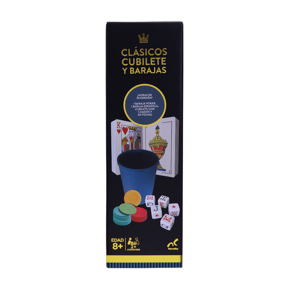 Set de Juegos Cubilete y Barajas - Novelty Corp.