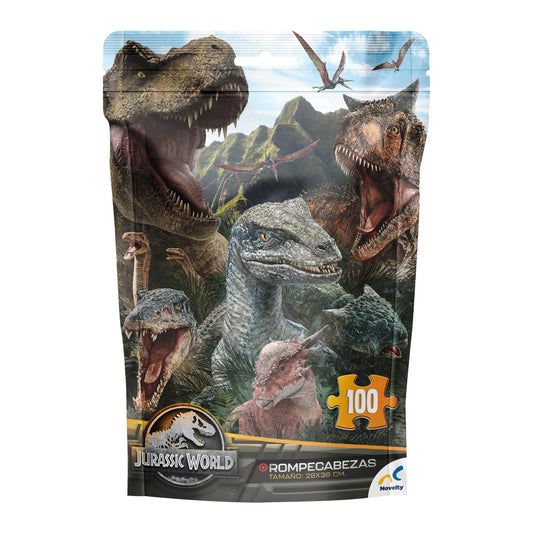 Rompecabezas en Bolsa Metalizada Jurassic World 100 Piezas