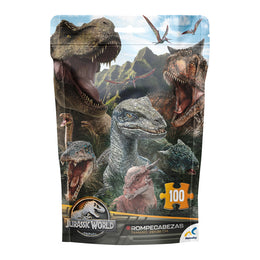 Rompecabezas en Bolsa Metalizada Jurassic World 100 Piezas