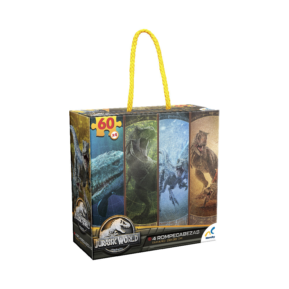 Rompecabezas 4 en 1 jurassic world dominion