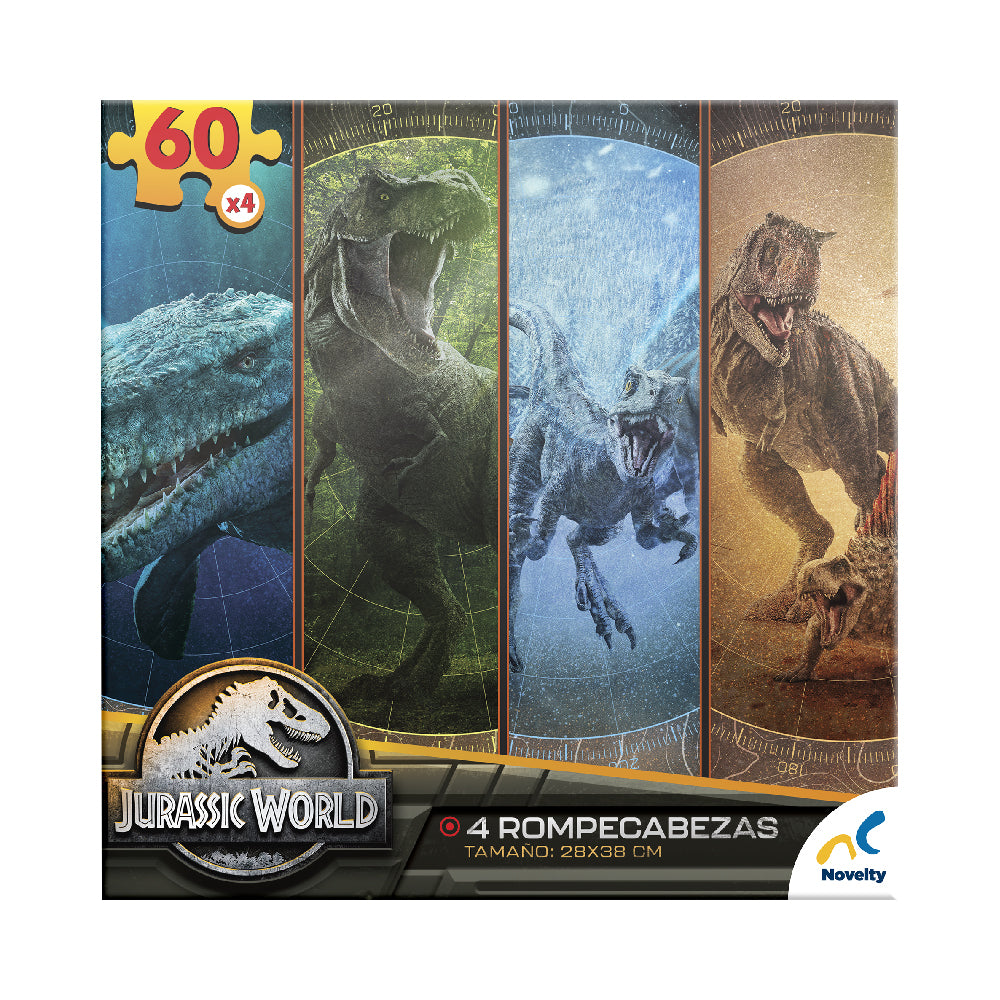 Rompecabezas 4 en 1 jurassic world dominion