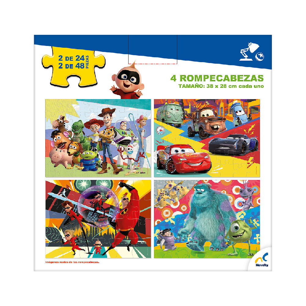 Rompecabezas 4 en 1 Pixar