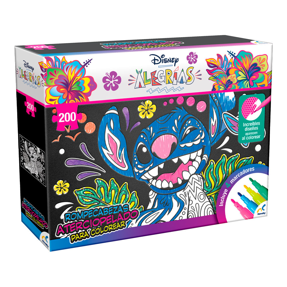 Rompecabezas  Aterciopelado para Colorear Stitch 200pz