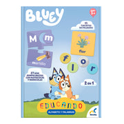 Juego de mesa preescolar educando: Alfabeto y palabras Bluey