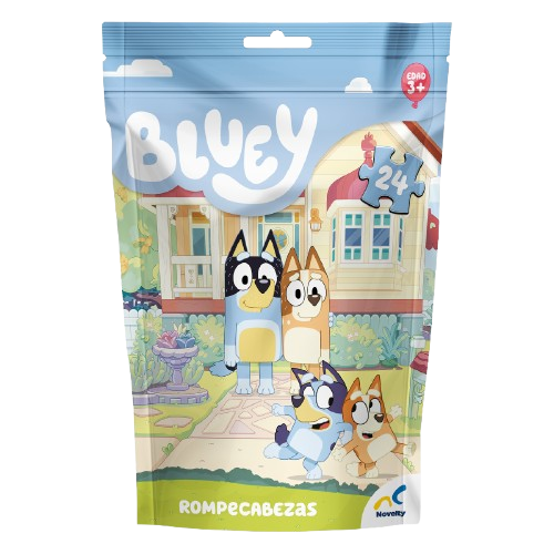 Pack de fiesta 12 bolsas con Rompecabezas Bluey y Spidey de 24 piezas