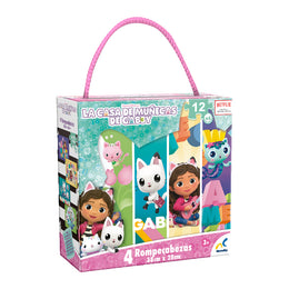 Rompecabezas 4 en 1 Gabby´s Dollhouse