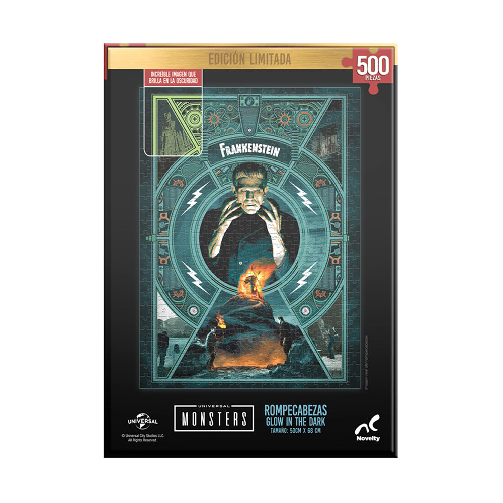 Rompecabezas Brilla en la oscuridad Frankenstein 500 Piezas