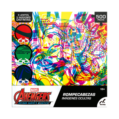 Rompecabezas Imágenes Ocultas Marvel Avengers 500 Piezas