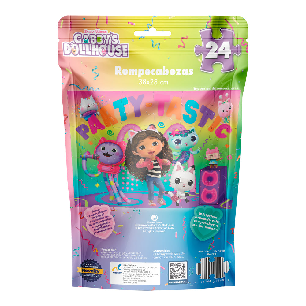 Rompecabezas Gabby´s Doll House Bolsa Foil 24 Piezas