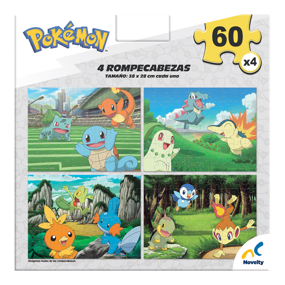 Rompecabezas 4 En 1 Pokémon – Novelty Corp