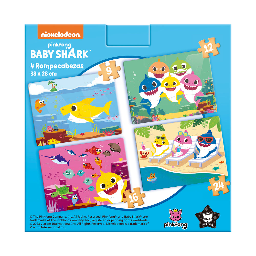 Rompecabezas 4 En 1 Baby Shark