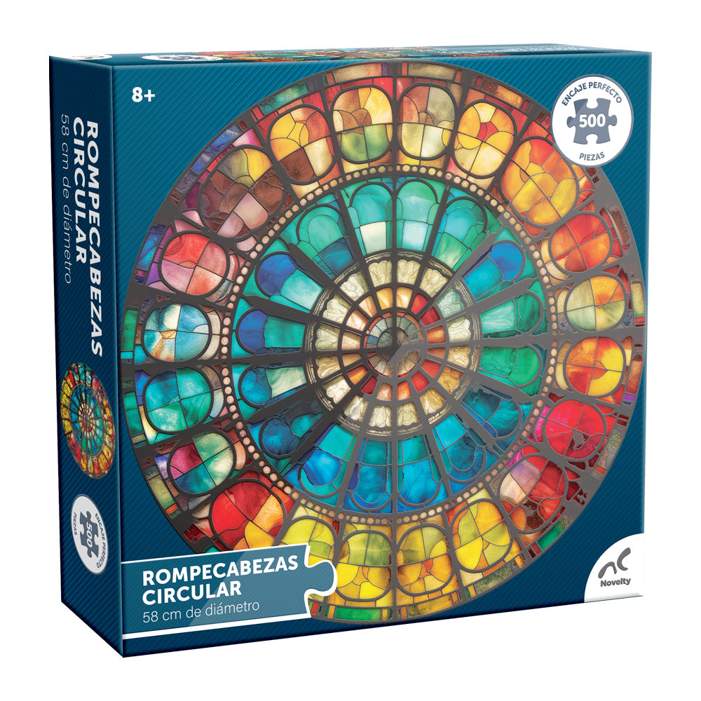 Rompecabezas Circular Barnizado Vitral 500 Piezas