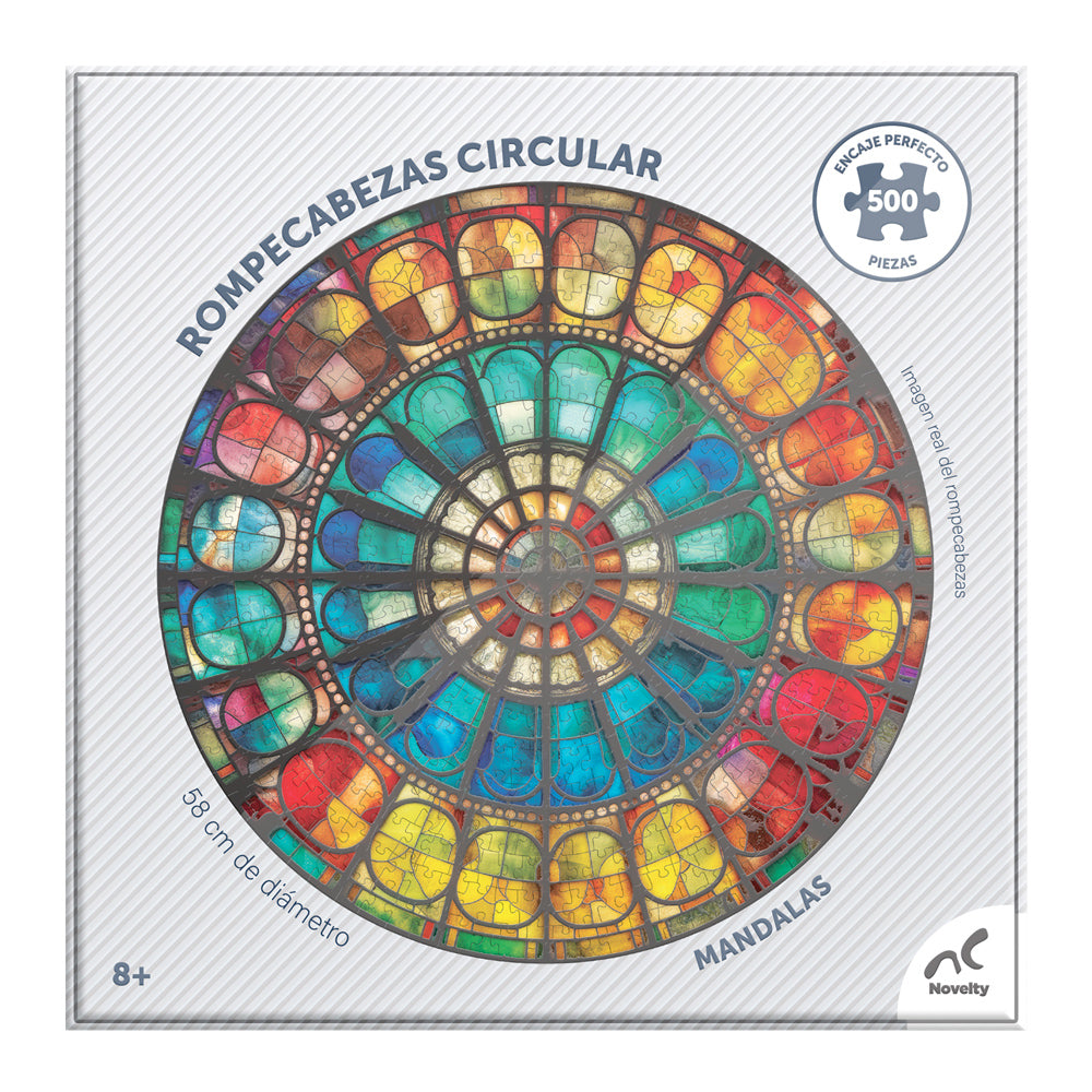 Rompecabezas Circular Barnizado Vitral 500 Piezas