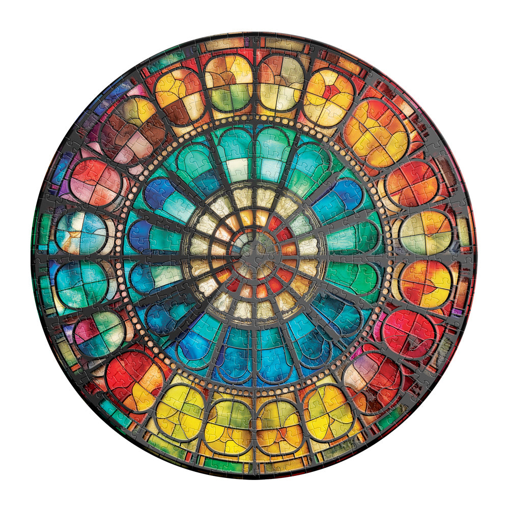 Rompecabezas Circular Barnizado Vitral 500 Piezas