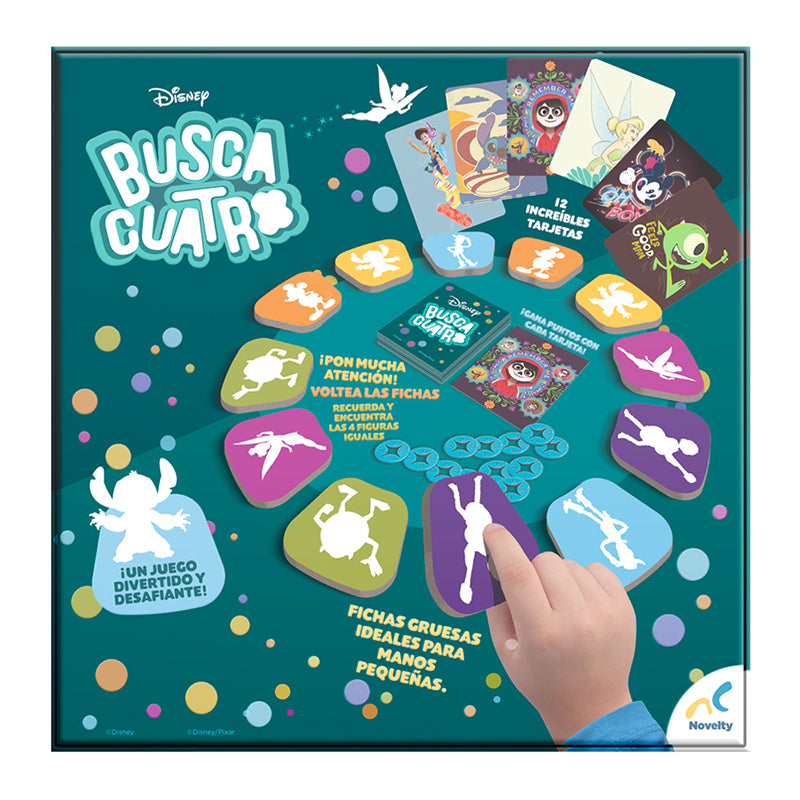  Juego de Mesa Busca Cuatro Memoria Disney | Novelty
