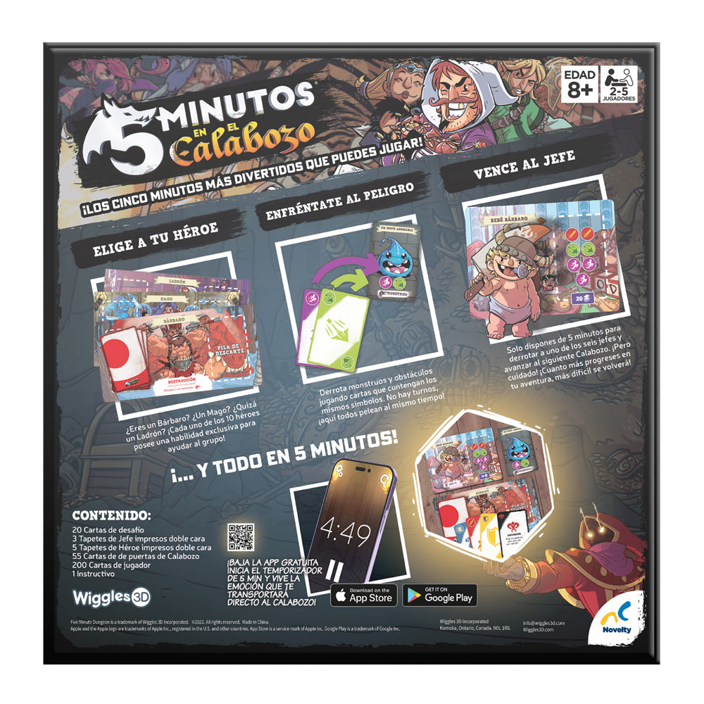 Juego de Mesa 5 Minutos en el Calabozo |  Novelty