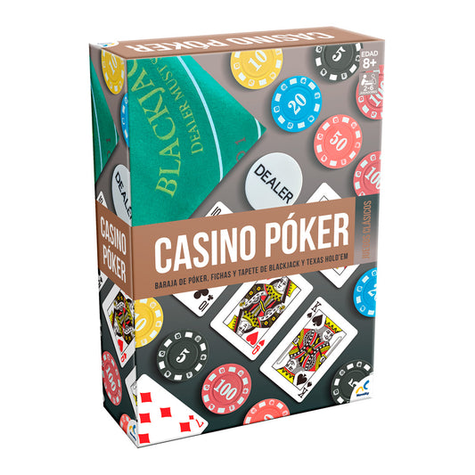Casino Póker Novelty – Juego de Mesa con Tapete y Fichas