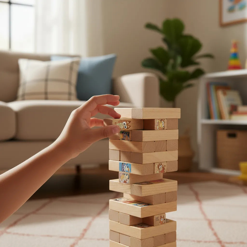 Juego de Mesa Bluey Torre de Madera 3 en 1