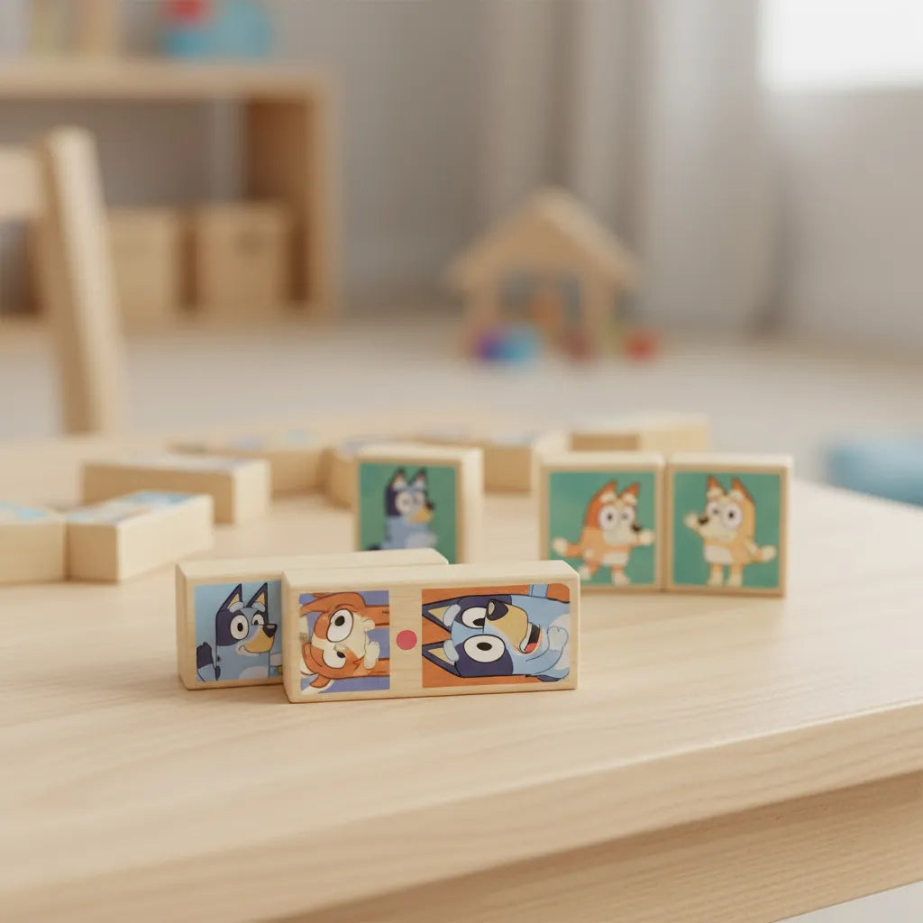 Juego de Mesa Bluey Torre de Madera 3 en 1