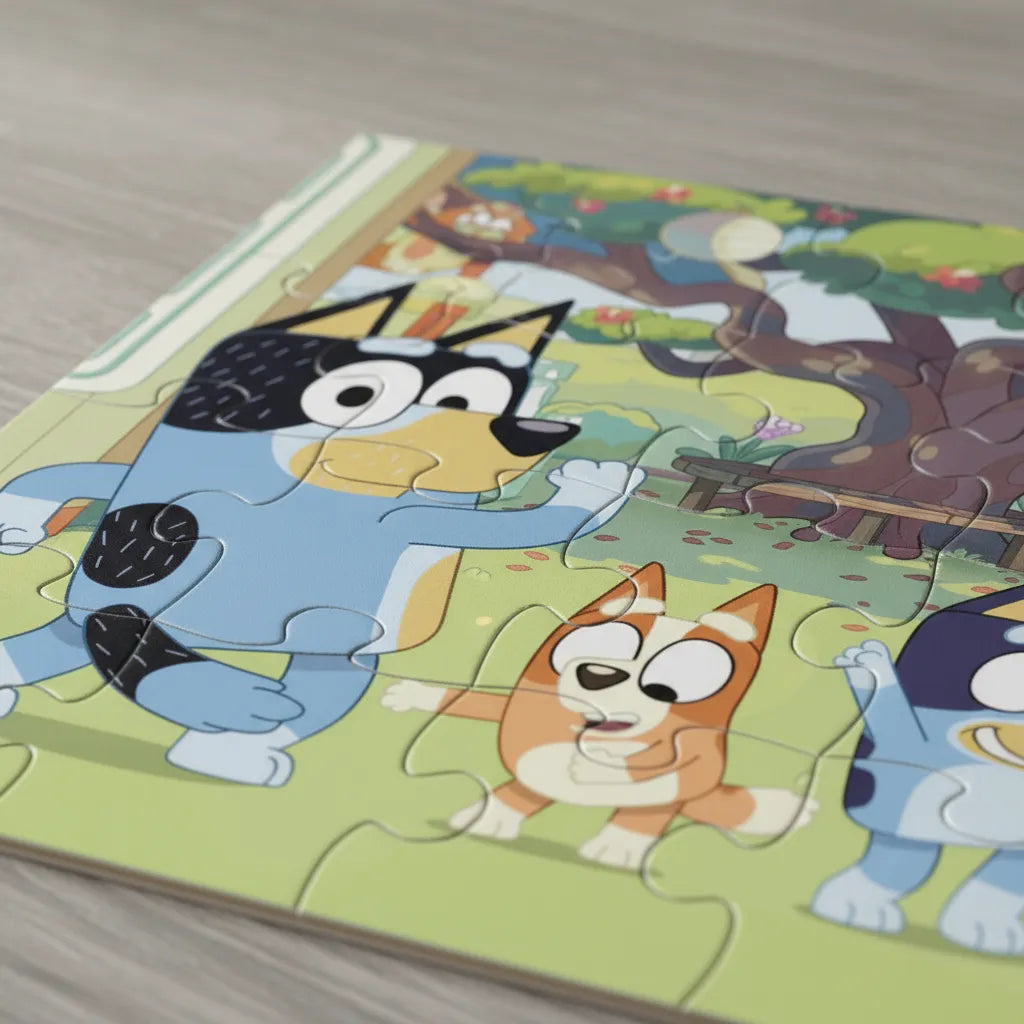 Rompecabezas Bluey 5 En 1 Caja De Madera