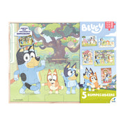 Rompecabezas Bluey 5 En 1 Caja De Madera