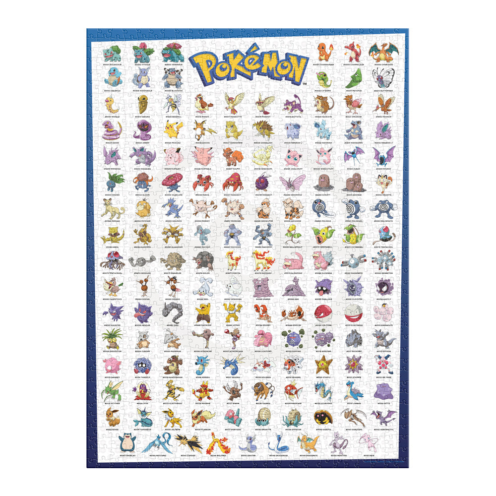 Rompecabezas Pokémon Edición Original 1000 Piezas | 151 Pokémon Kanto