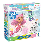 Rompecabezas gigante de 24 piezas grandes de Gabby's Dollhouse para niños.