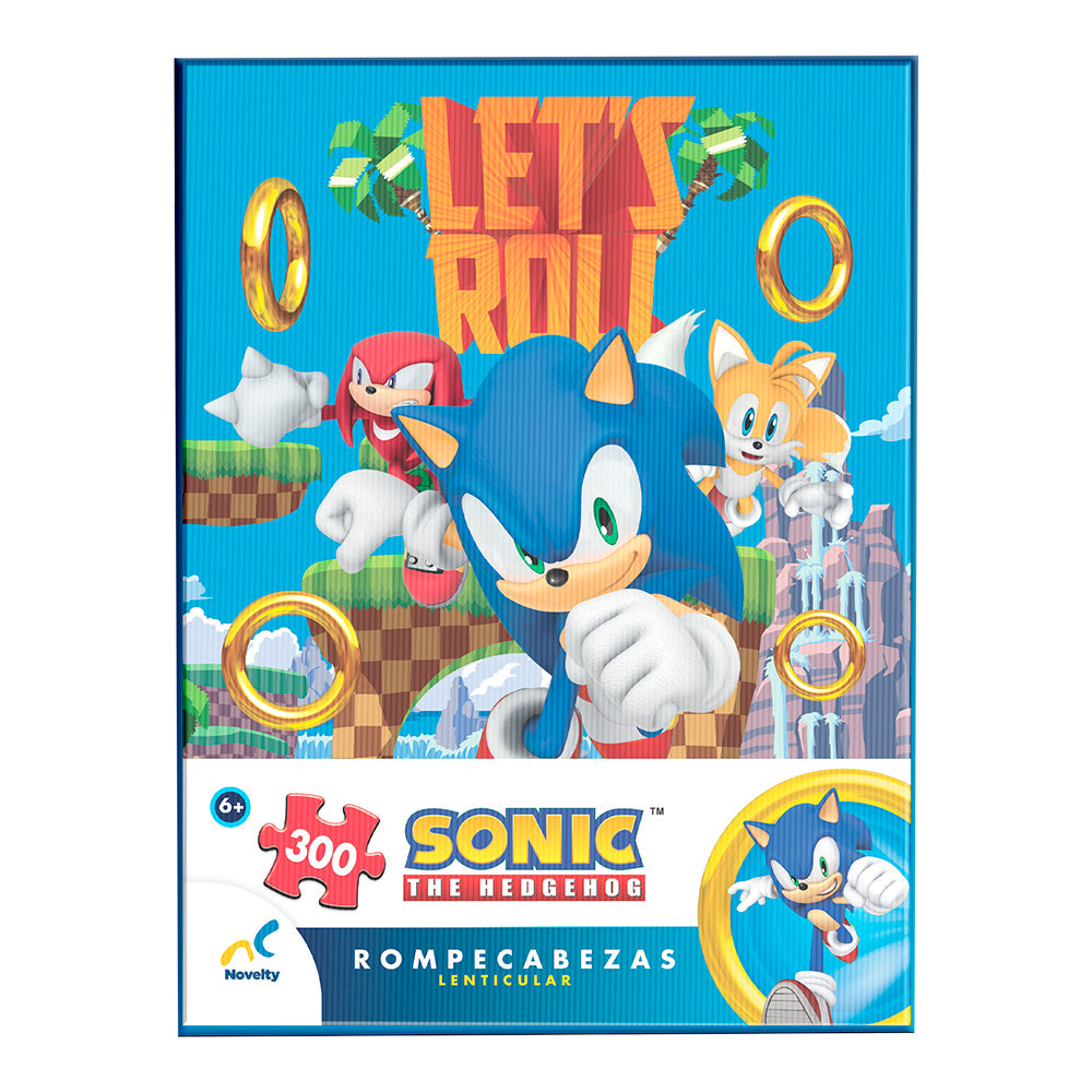 Rompecabezas Sonic Lenticular – 300 Piezas con Efecto 3D – Novelty Corp.
