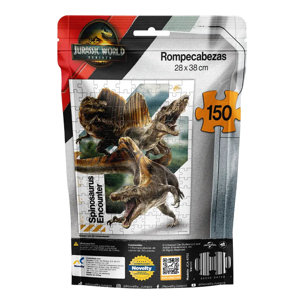 Rompecabezas Jurassic World 150 Piezas Bolsa Metálica