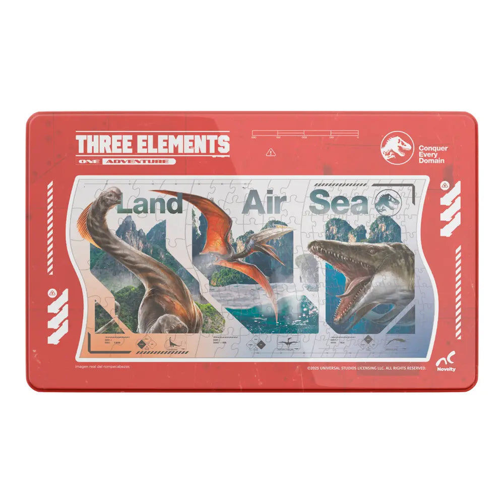 Rompecabezas Jurassic World Panorámico 3 en 1 - Novelty