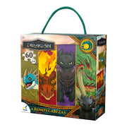 Rompecabezas Cómo Entrenar a tu Dragón – Set 4 en 1 (60 piezas)- Novelty
