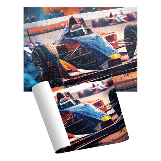 Rompecabezas Carro de Carreras 1000 Piezas | Cilindro Coleccionable | Novelty