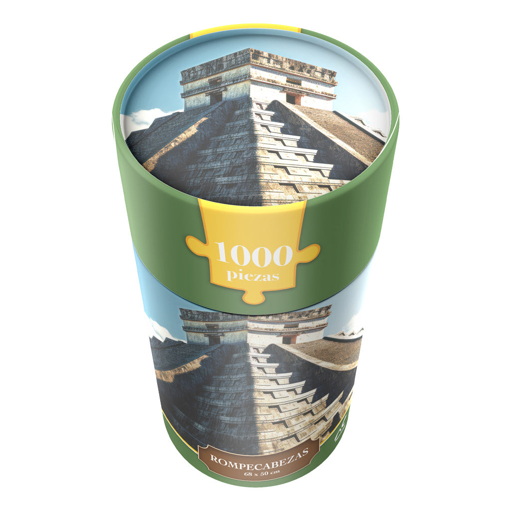 Rompecabezas Pirámide 1000 Piezas | Cilindro Coleccionable con Póster | Novelty