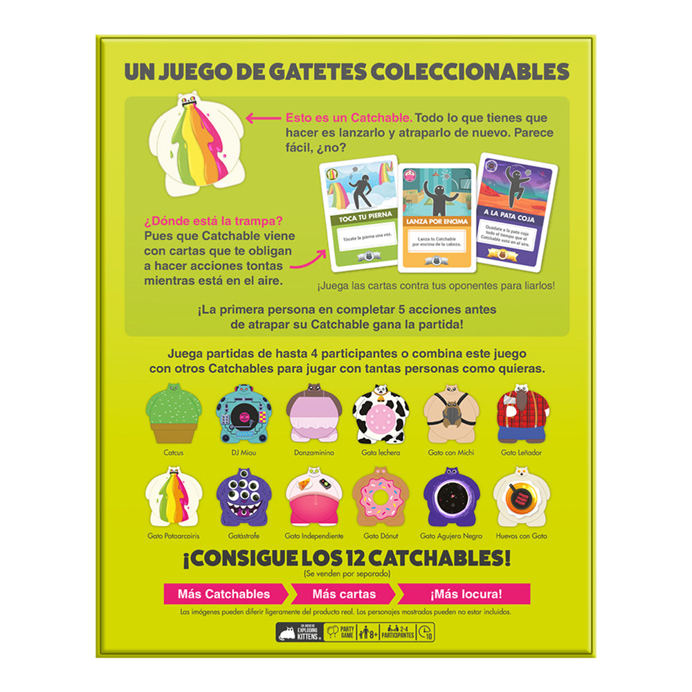 Juego de Mesa Exploding Kittens Catchables | Diversión Rápida y Caótica