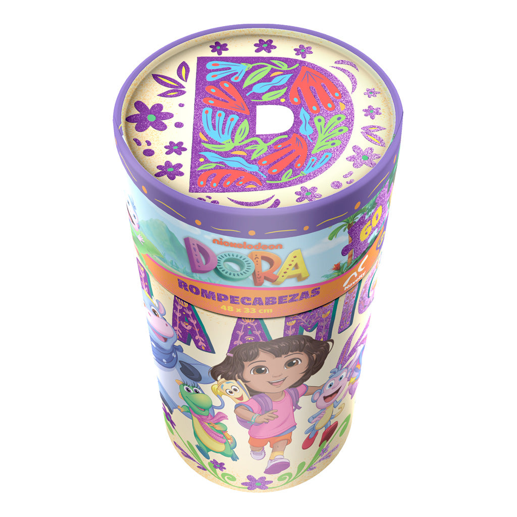 Rompecabezas Dora la Exploradora 60 Piezas | Formato Cilindro