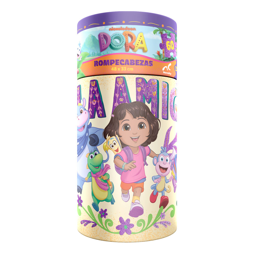 Rompecabezas Dora la Exploradora 60 Piezas | Formato Cilindro