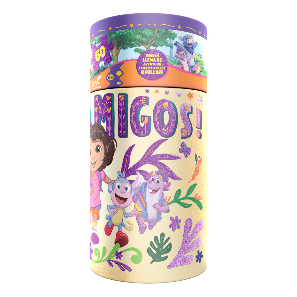 Rompecabezas Dora la Exploradora 60 Piezas | Formato Cilindro